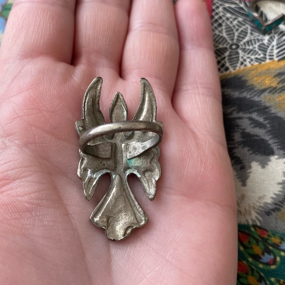 LOT of 9 Vintage Turquoise Navajo Southwestern Bohemian Rings - Picture 6 of 6